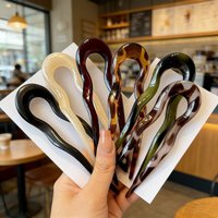 U-shaped Hair Fork Tortoiseshell Acetate Hair Sticks Geometric Women Hairpin Fashion Hair Accessories