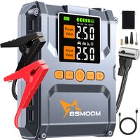 1500A peak Multi-functional Emergency Start Power Supply with Air Pump, 150PSL Portable Car Battery Starter, Digital Tire Inflator, Suitable for ALL Gasoline Or 10L Diesel Battery, LED Emergency image 4