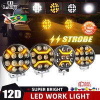 CO LIGHT 9 inch off-road use Led Work Light 12V 24V Yellow White Led DRL E9 Off Road Fog Lamp For Truck 4X4 4WD Car Accessories