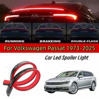 For Volkswagen Passat 1973-2025 LED RearSpoiler Car Trunk Lip Kit Racing Roof Wingwith AutoTurn Signal Tail Light Warning Lamp