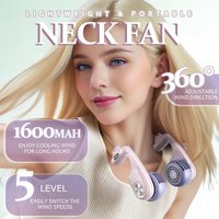 New Mini Wearable Air Conditioner Portable Hanging Neck Fan, Rechargeable Fan, 3-level Wind Speeds, for Outdoor Activities