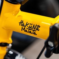 2PCS "Hakuna Matata" Handwritten Sticker Set, Black White Waterproof Vinyl Decal for Bike Car Helmet Laptop