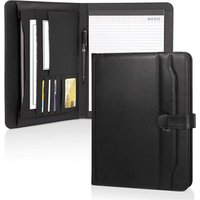 New Multifunctional A4 Conference File Folder Business Stationery Information Leather Bag Contract Zipper Document Storage Clip