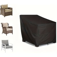 Black Heavy Duty Deep Seat Outdoor Chair Cover, Waterproof Terrace Leisure Furniture Protector