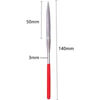 10Pcs/set Diamond Needle File Set 3x140mm Mini for Stone Glass Metal Carving Craft Tools
