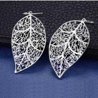 Hot New Fashion Wedding Party Jewelry 925 Sterling Silver Beautiful Leaves Earrings For Women Christmas Gifts