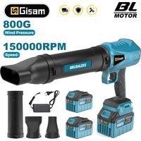 Gisam Bürstenloser Elektrischer Turbolüfter Kabelloser Laubbläser Turbo-Jet-Ventilator Handgehaltenes Staubblasgerät für Makita 18V Akku