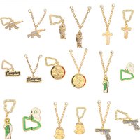 Baseball Golf Cap Street Style Jesus Cross Chain Brooch Mexica Metal Hat Clip Popular Cap Pendant Emblem Badge Jewelry Hat Pin
