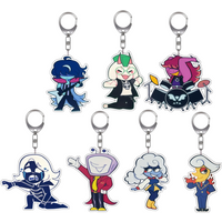 6Cm Acrylic Keychain for Deltarune Rouxls Kaard Q Version Anime Cartoons Backpack Decoration Cute Anime Merchandise Fan Gift Toy