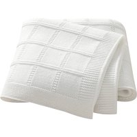 Baby Swaddle Wrap Blankets 90*70cm White Knitted Newborn Infant Boys & Girls Solid Receiving Plaid Toddler Child Throwing Quilts