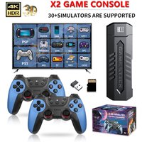 X2 Retro Game Stick 4K Video Game Console 40000+ Games,30+ Emulators,HD Output 2 Wireless Controllers,Plug and Play,TV/Computer