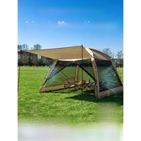Outdoor Ultra-Large Dome Tent Canopy Two-In-One Camping Picnic Manual Assembly Mesh Sunshade Mosquito Proof Simple Style