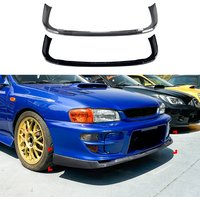 Front Bumper Lip Splitter Spoiler For Subaru Impreza GC8 WRX STI 1997-2001 Piano Black Carbon Fiber Lower Diffuser Mod Kit