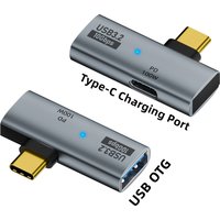Nku USB Type-C OTG 2in1 Adapter with 100W PD Charging Compatible for Steam Deck Switch Chromecast Google TV Macbook PC Mobile