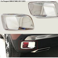 2pcs For Peugeot 3008 GT MK2 2017 2018 2019-2023 Rear Fog Light Trim Frame Cover Sticker Modification Accessories Exterior Parts