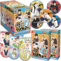 Haikyuu!! Collection Cards Fashion Trend Round Badge Anime Characters Handsome and Exquisite Peripheral Cards Boys Girls Gifts