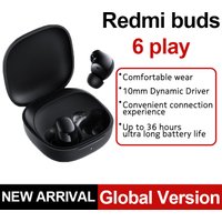 Global Version Redmi buds 6 Play 10mm Dynamic Driver AI noise cancellation for calls Bluetooth 5.4 TWS Earphone Earbuds