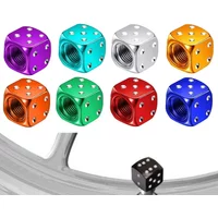 AliExpress NONE 4Pcs/Set Aluminum Car Truck Motocycle Bike Dice Wheel Stem Tyre Tire Wheel Stem Air Valve Dust Cap Cover