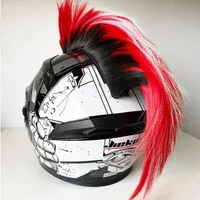 Mohawk Wig Hair Motorcycle Electric Helmet Decoration Motorbike Helmet Accessories Stickers Personality Cosplay Styling
