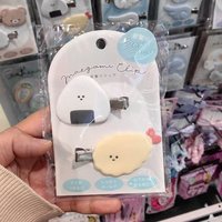 2Pcs Cute Onigiri & Tempura Hair Clips Japanese Food Acrylic Barrettes for Girls Kawaii Daily Hair Accessories