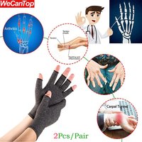 1Pair Arthritis Compression Gloves Women Men for RSI,Carpal Tunnel,Rheumatiod,Fingerless Gloves for Computer Typing & Dailyworks