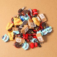 10pcs Resin Simulation Food Charm Coffee Pendants for Jewelry Making Earring Necklace Bracelet DIY Accessories