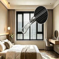 Household diamond mesh window screen, zipper style, mosquito and insect proof, self-adhesive, no punching, easy to install