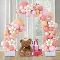 Adjustable Balloon Arch Kit, Half Arch Balloon Stand with Water Base, Bendable Frame & 30 Clips for Wedding Birthday Party Decor