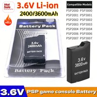 Akumulator litowy 3600/2400mAh do konsoli przenośnej PSP2000, zapasowy pakiet baterii do PS Lite PSP-2000 PSP-3000 PSP-3004