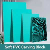 Soft Linoleum Carving Rubber Block Printmaking Stamp Blocks Kit Sheet Printing Board Plate for Printmaking, Printmaking Art Set