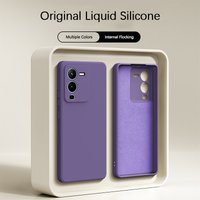 Original Phone Case for VIVO V25 Pro V25Pro 5G Capa Soft Square High Qualtiy Liquid Silicone Simple Camera Protection Back Cover