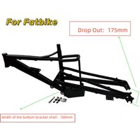 Ebike Mustang Frame Aluminium Dual Suspension for 26x4.0" Fat Wheel Dropout 175mm