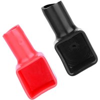 1 Pair of Battery Terminal Covers Red Black Positive and Negative Protection Cover Soft Plastic Flexible Insulator Protective
