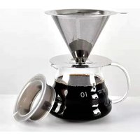 Reusable Coffee Filter Holder Double Layer Stainless Steel Coffee Tea Strainer Coffee Accessories Coffee Making Tool