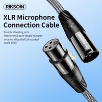 RIKSOIN XLR Cable Male to Female Microphone Cable, 3 Pin Mic Cord for Mixer, Amplifier, Oxygen-Free Copper Nylon Braided