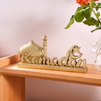 1PC, resin-made antique gold and silver ramadan decorative item, suitable for gift-giving during Ramadan and Eid al-Adha