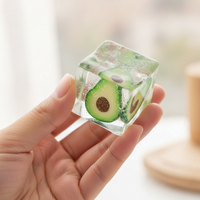 Soft Squishy Kawaii Fruit Ice Cube Squeeze Toys Summer Party Prank Easter/Halloween/Christmas Gift Fillers Random Color 1/3/5pcs