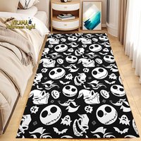VIKAMA Halloween Simple Crystal Pile Carpet Non-slip Bathroom Entryway Wear-resistant Dirty Floor Mats Home Decoration