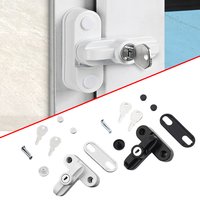 Aluminum Alloy Safety Locks UPVC Door Sash Jammer Security Restrictor Lock T-lock Flat Open Doors Windows Locks With Key