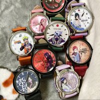 Anime Naruto Watch Peripheral Uchiha Sasuke Kakashi Itachi Hyūga Hinata Figure Collectible Wristwatch Gift for Student
