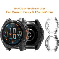 TPU Clear Protective Case For Garmin Fenix 8 47mm 51mm Fenix8 Soft Silicone Protector Cover Watch Shell accessories