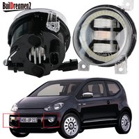 2 Pcs LED Fog Light Assembly Angel Eye DRL Canbus Car Front Bumper Fog Daytime Running Lamp For Volkswagen VW UP! UP 2011-2020