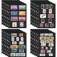 9-Hole 10Pcs Stamp Pages for Stamp Album Binder Stamp Collecting Albums Collection of Banknotes PVC Loose-leaf 12 Models