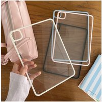 New Solid Clear Color Tablet Case For iPad Pro 11 12.9 13 A16 M2 M4 M3 M5 Shell 8.3 9.7 5/6/7/8/9/10/11th Mini Air 3 4 5 6 Cover