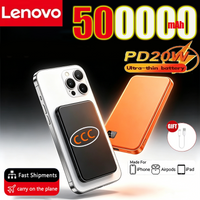 Lenovo 500000mAh PD22.5W Magnetic Power Bank 2027NEW Fast Charging Wireless External Battery For Magsafe For Xiaomi iPhone