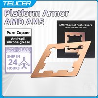 TEUCER AM5 CPU Contact Frame Pure Copper Full Surround Frame Better Cooling CPU Heatsink Armor for AMD 7950X 7900X 7700X 7600X