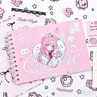 New Japanese-style Cookie Sticker Book Full Set Characters Cute Retro Simple INS Journal Decorative Sticker Book Birthday Gift