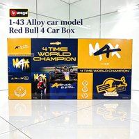 Bburago 1:43 Red Bull 4 TIME WORLD CHAMPION Verstappen 2021~2024 Die cast alloy car model toy 4 cars boxed Classic Collection