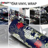 Car Film Covering Koi Fish Sticker for Car Vinyl Wrap Motorcycle Helmets Waterproof Vinyls DIY Helmet Decals Graphics Stickers