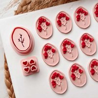 1pc Tree Branch Stamp Flower Peach Heart Soft Pottery Polymer Clay Cutter DIY Earrings Jewelry Pendant Making Tool